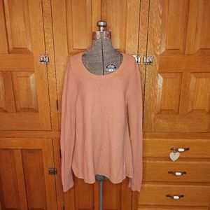 Madewell Riverside texture knit mauve tunic sweater